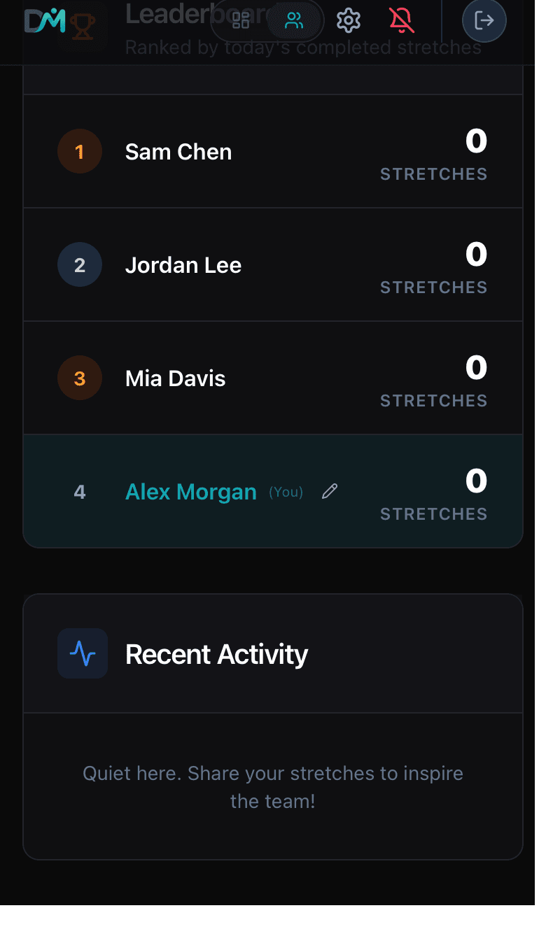 Desk Mate interface screenshot