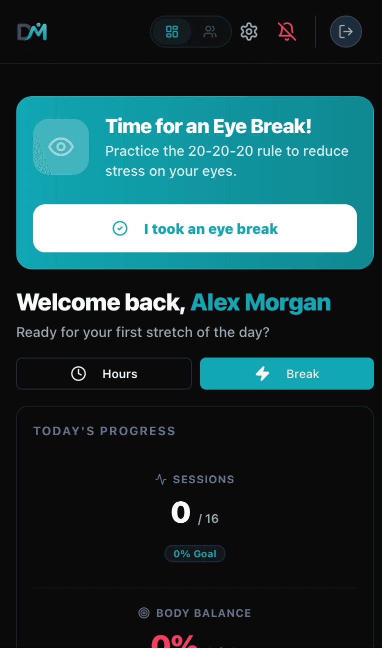 Desk Mate interface screenshot